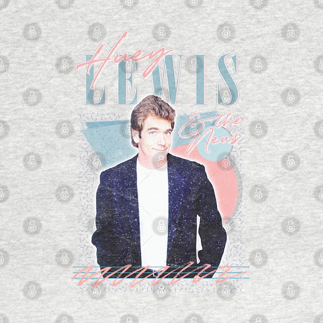 Huey Lewis & The News // 80s Retro Faded Style Design by DankFutura